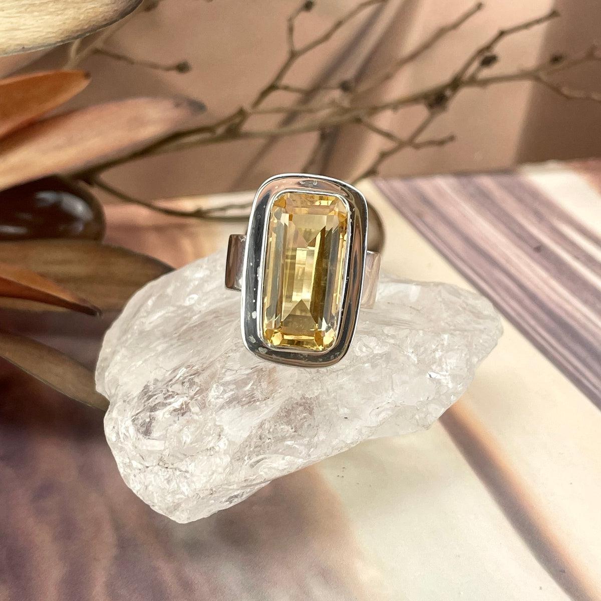 Citrine In Sterling Silver Ring