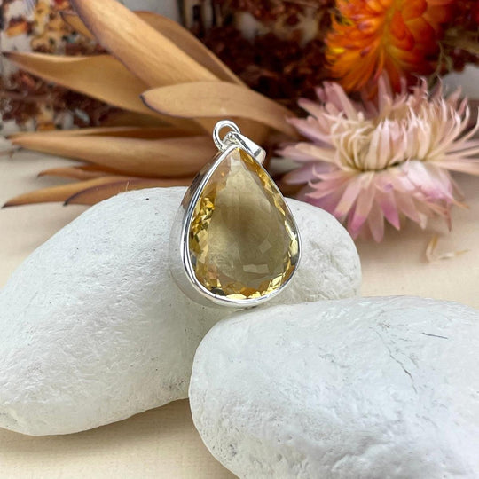 Citrine Teardrop Pendant