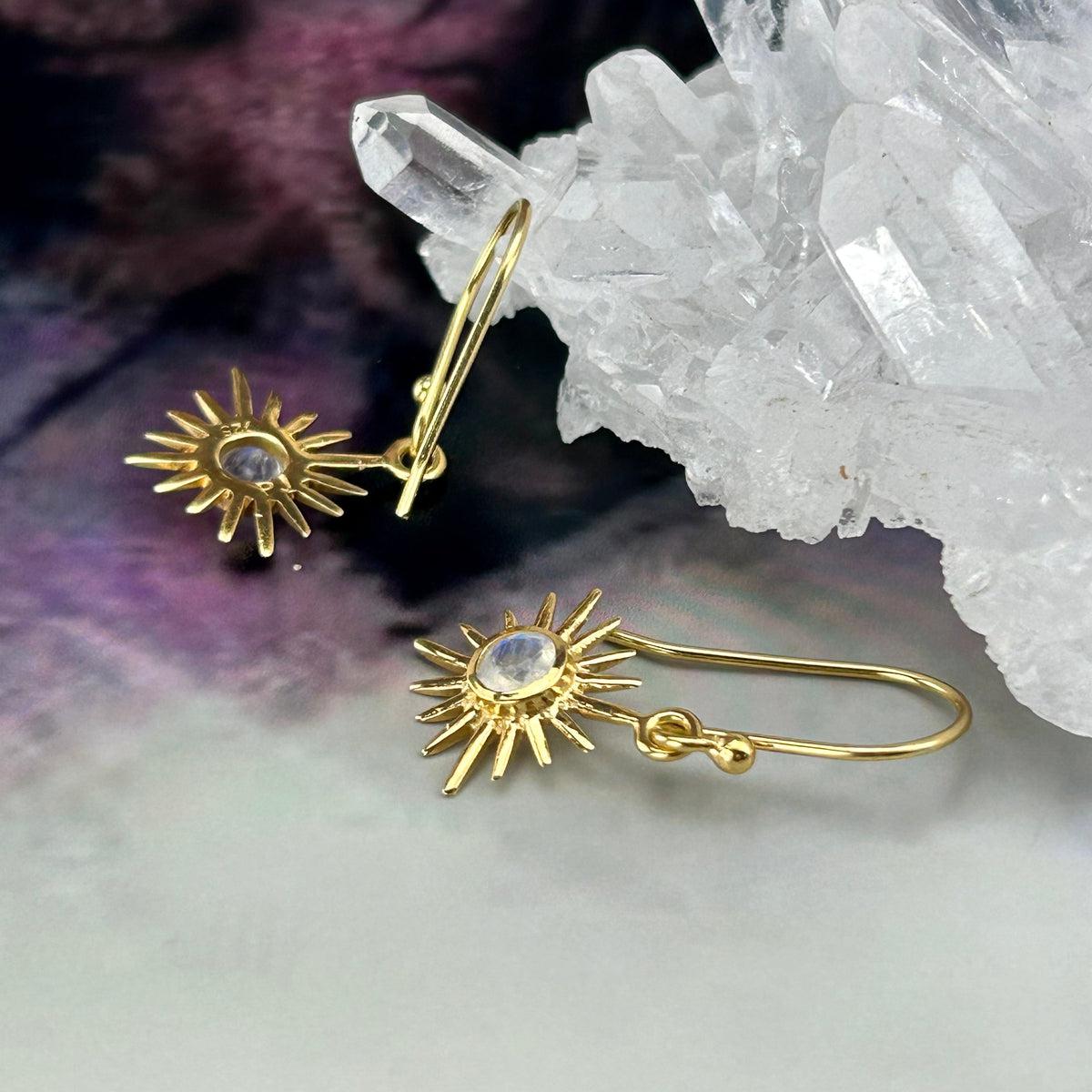 Moonstone Gold Earrings