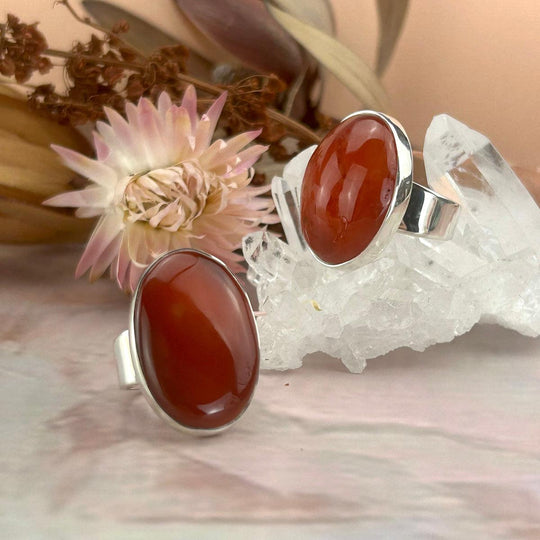 Carnelian Oval Rings
