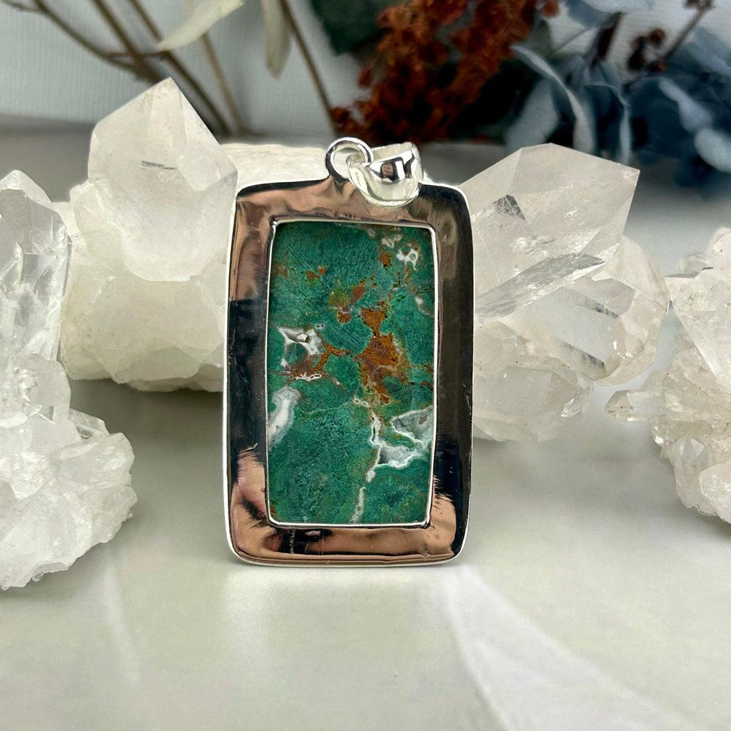 Chrysocolla In 925 Silver
