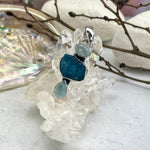 Blue Crystal Silver Pendant