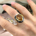 Detailed Citrine Ring