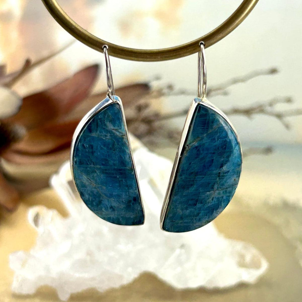 Crystal Half Moon Earrings