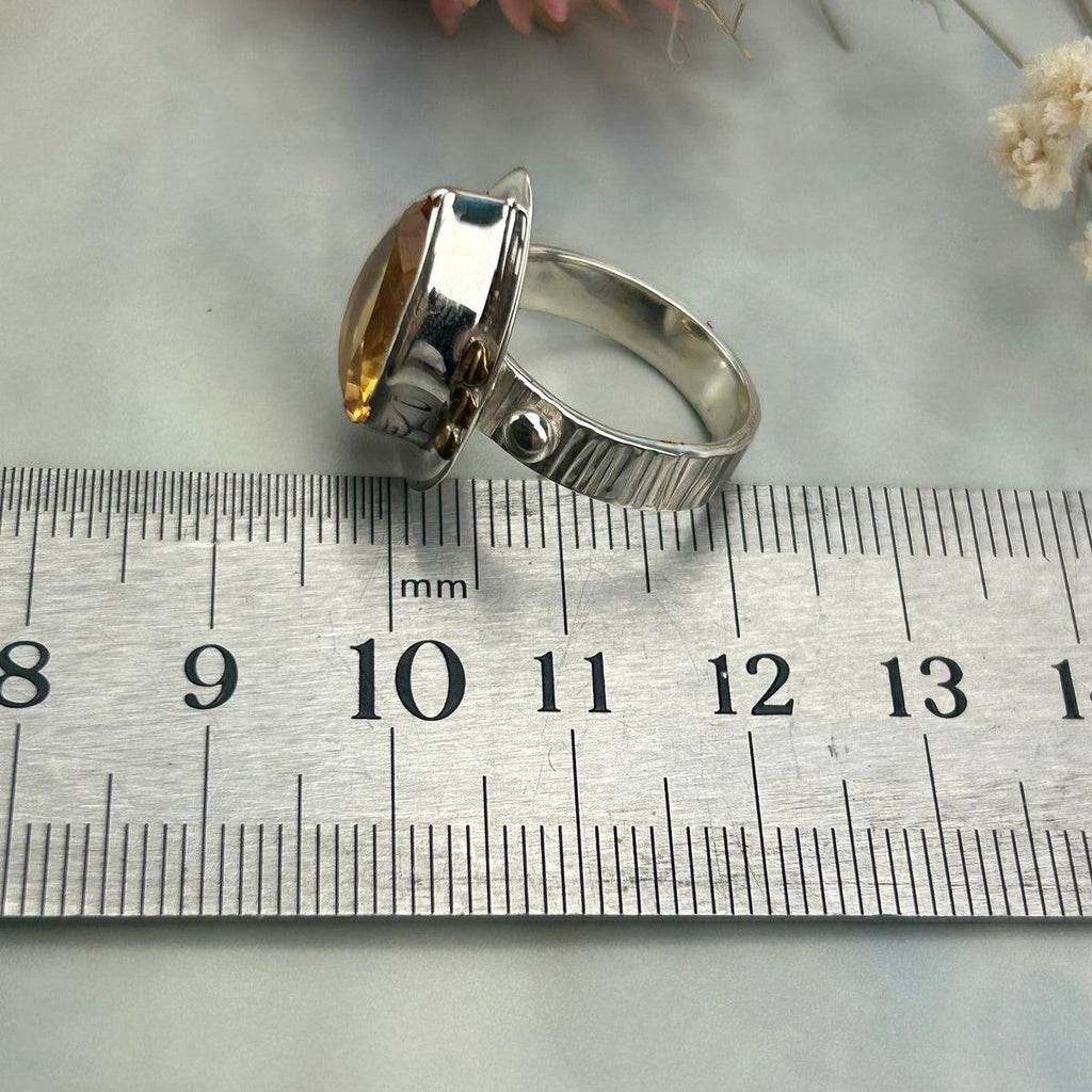Golden Gemstone Ring