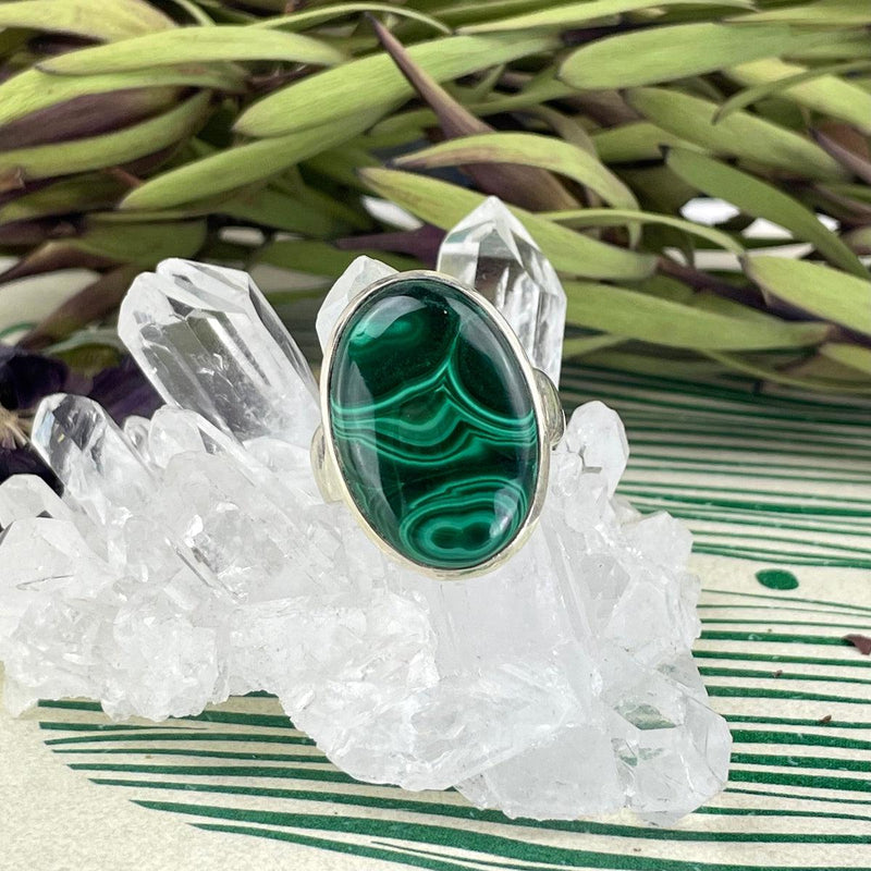 Highly Patterned Malachite Ring