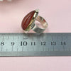 Brass And Silver Carnelian Ring