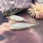 Rainbow Moonstone Silver Earrings