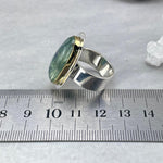 Green Crystal In Gold And Silver