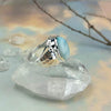 Blue And White Crystal Ring