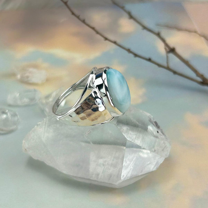 Blue And White Crystal Ring