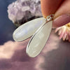 Elongated Teardrop Moonstone Earrings