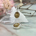 Citrine Oval Drop Earrings