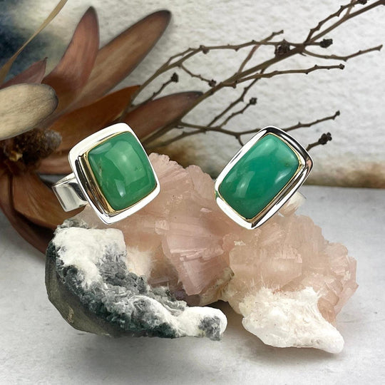 Chrysoprase Assorted Shape Rings