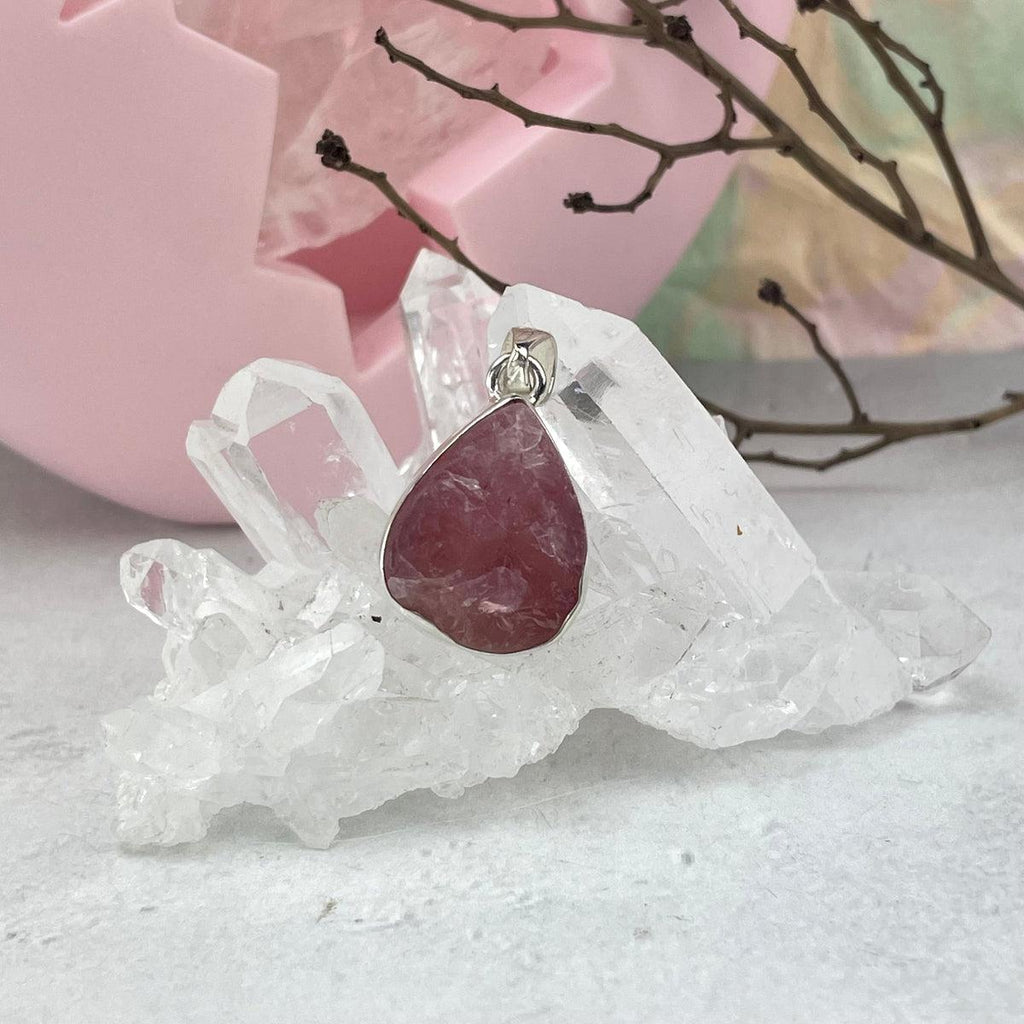 Raw Pink Emerald Pendant