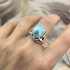 Oval Larimar Ring