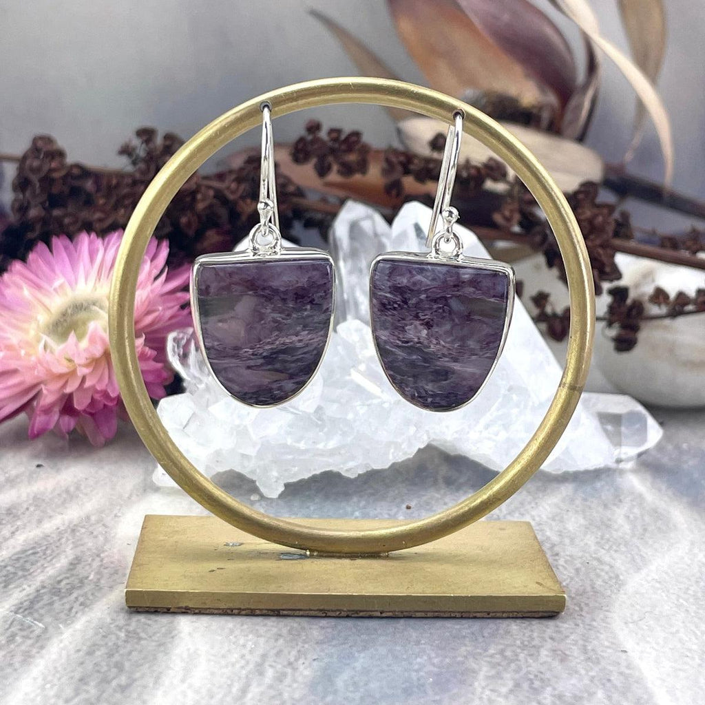Purple Crystal Earrings