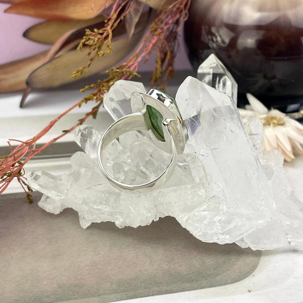 Green Stone Silver Ring