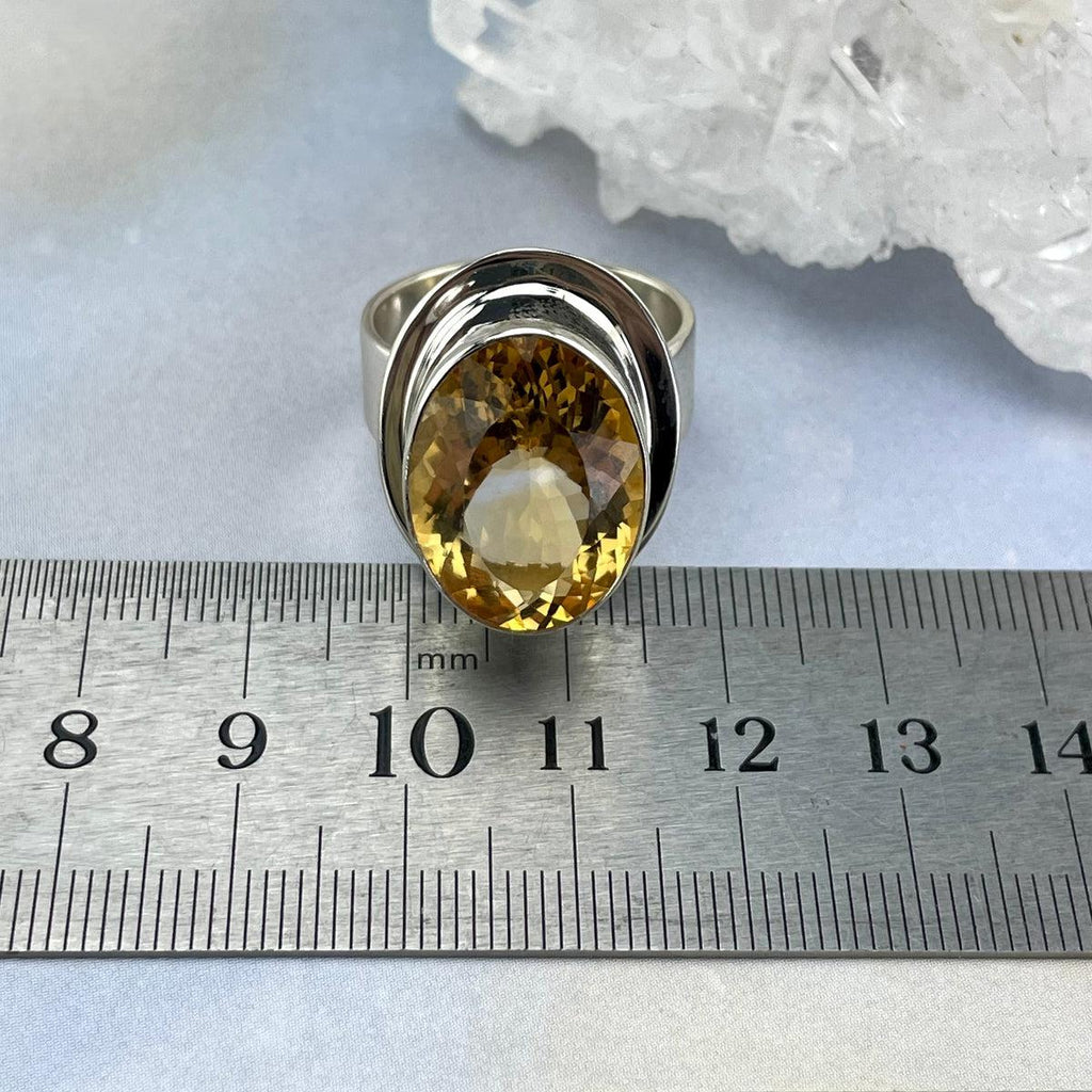 Women's Large Citrine Ring