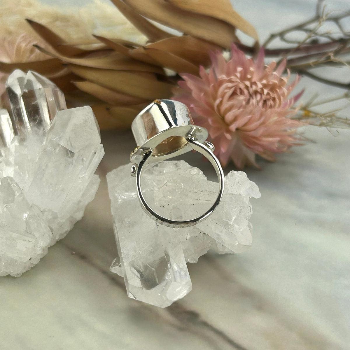Pear Cut Citrine Ring