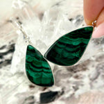 Malachite Silver Earrings