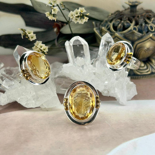Citrine Oval Cut Ring