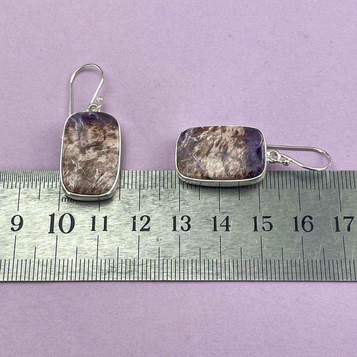 Unique Charoite Earrings