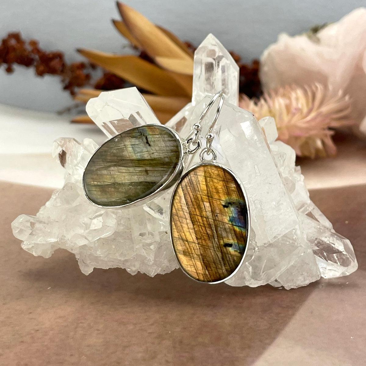 Golden Labradorite Earrings