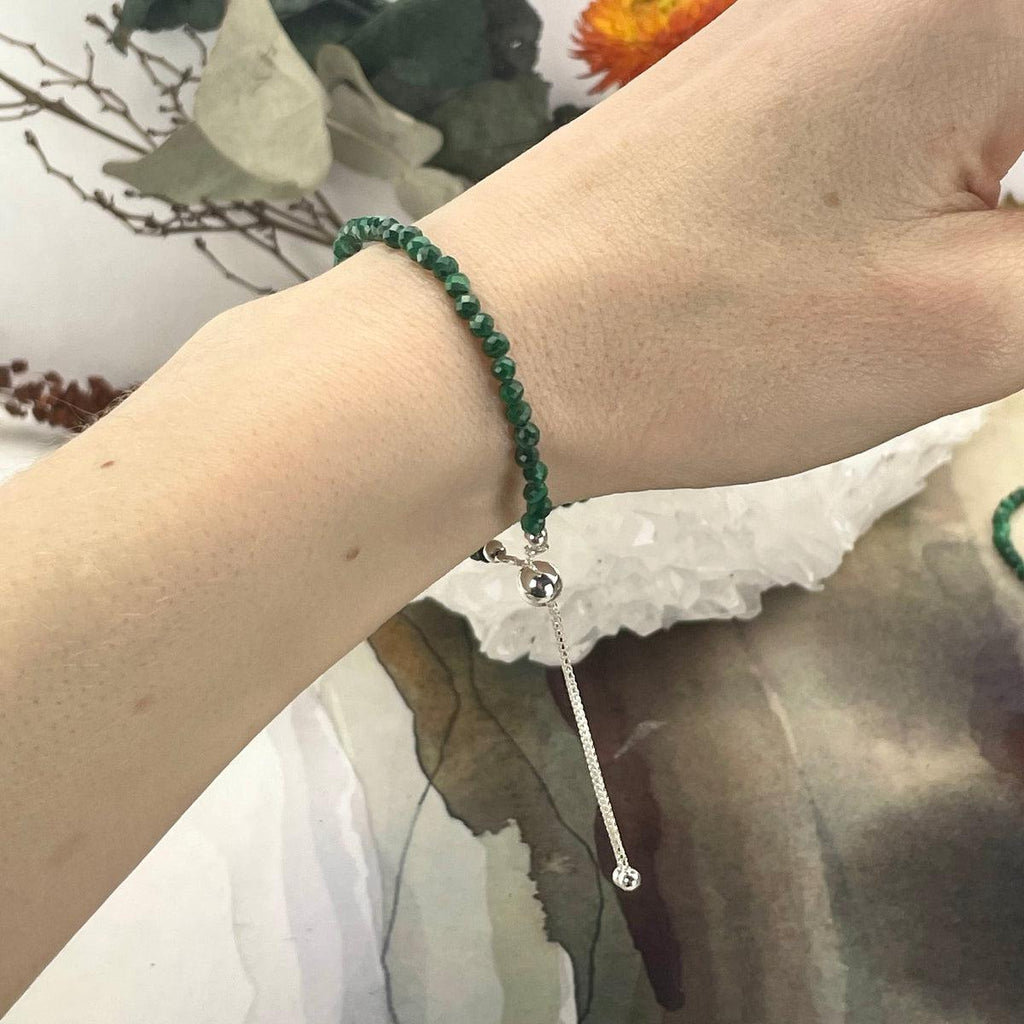 Malachite Small Bead Bracelet