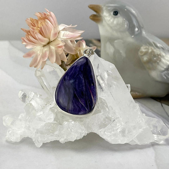 Charoite Teardrop Pendant