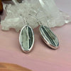 African Oval Silver Earrings