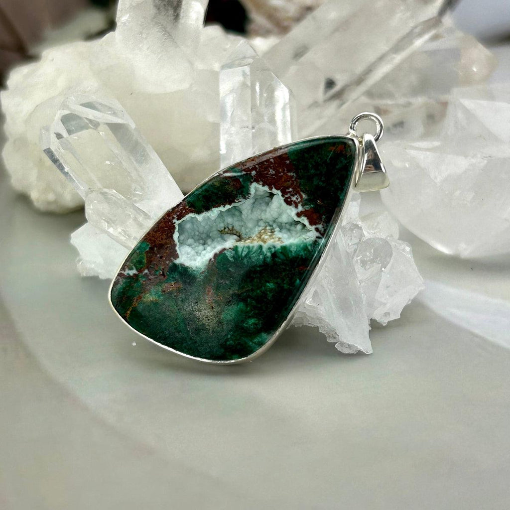 Raw And Polished Crystal Pendant