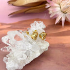 Citrine Gold Stud Earrings