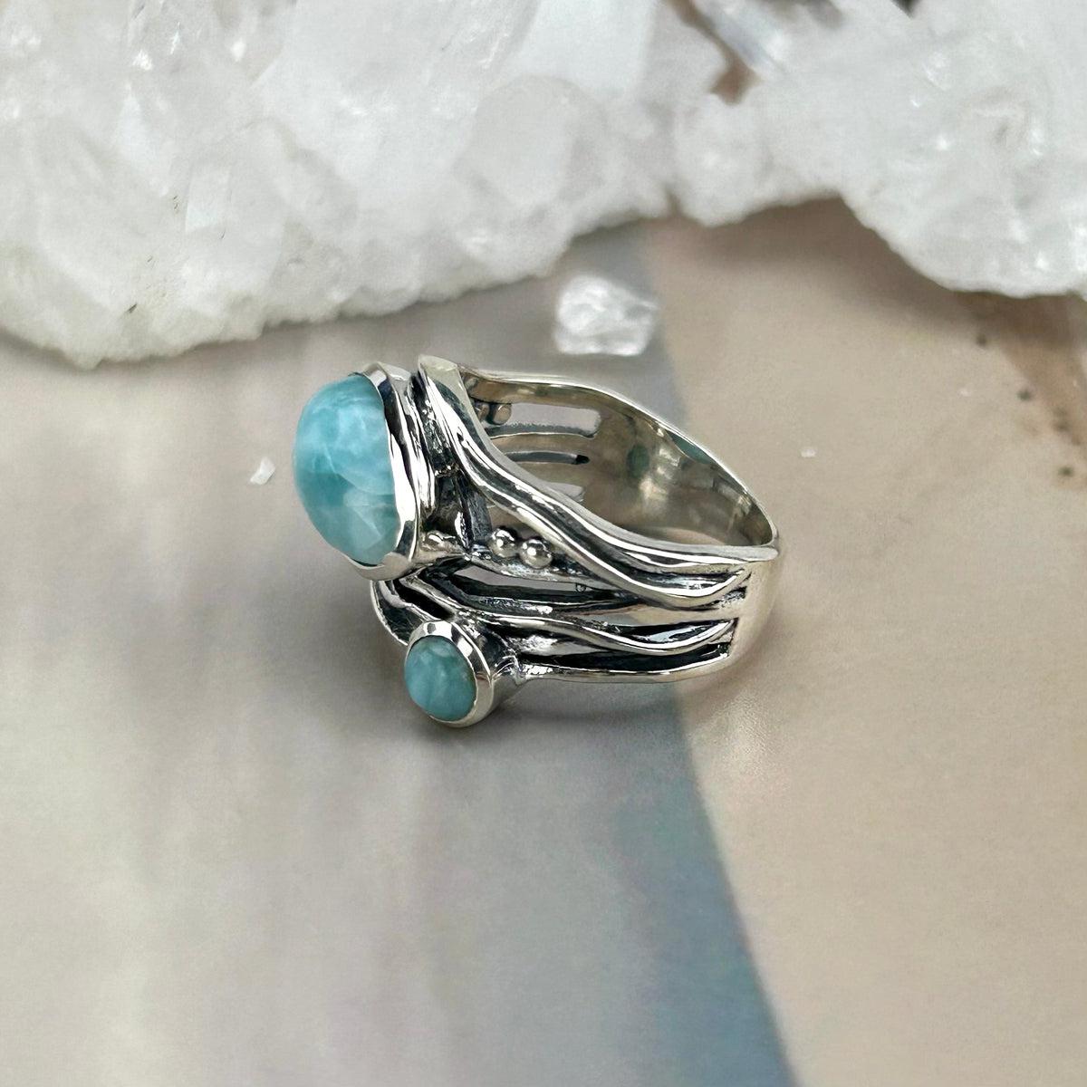 Ornate Larimar Ring