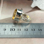 Chunky Silver Gemstone Ring
