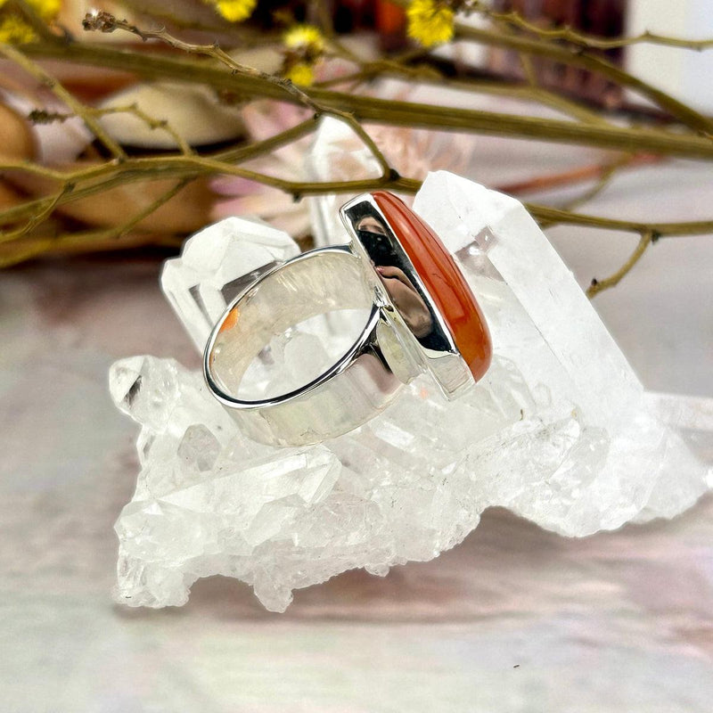 Carnelian Sterling Silver Ring