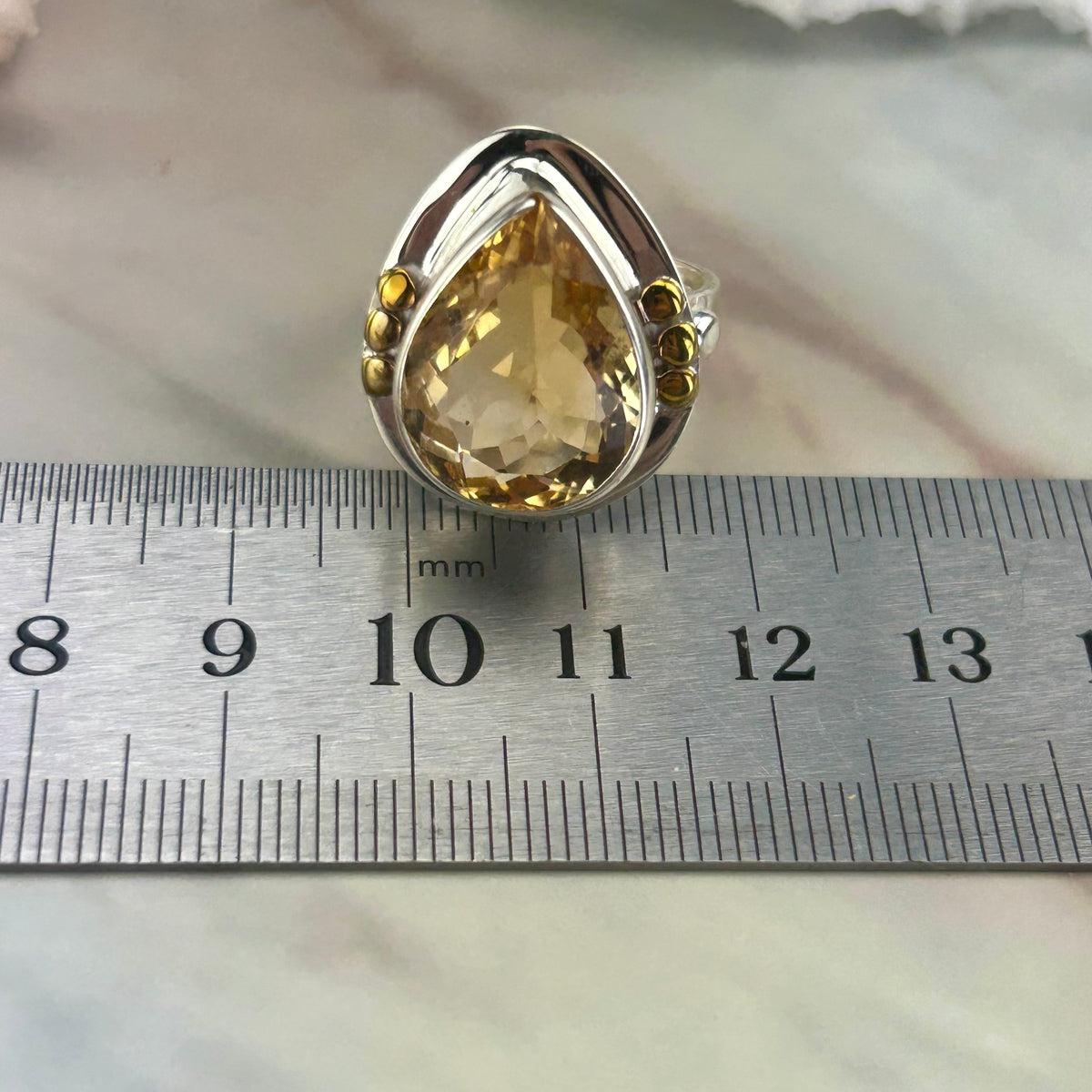 Chunky Citrine Ring