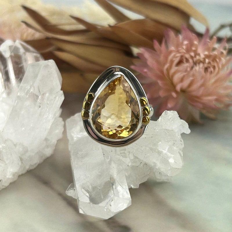 Golden Crystal Ring