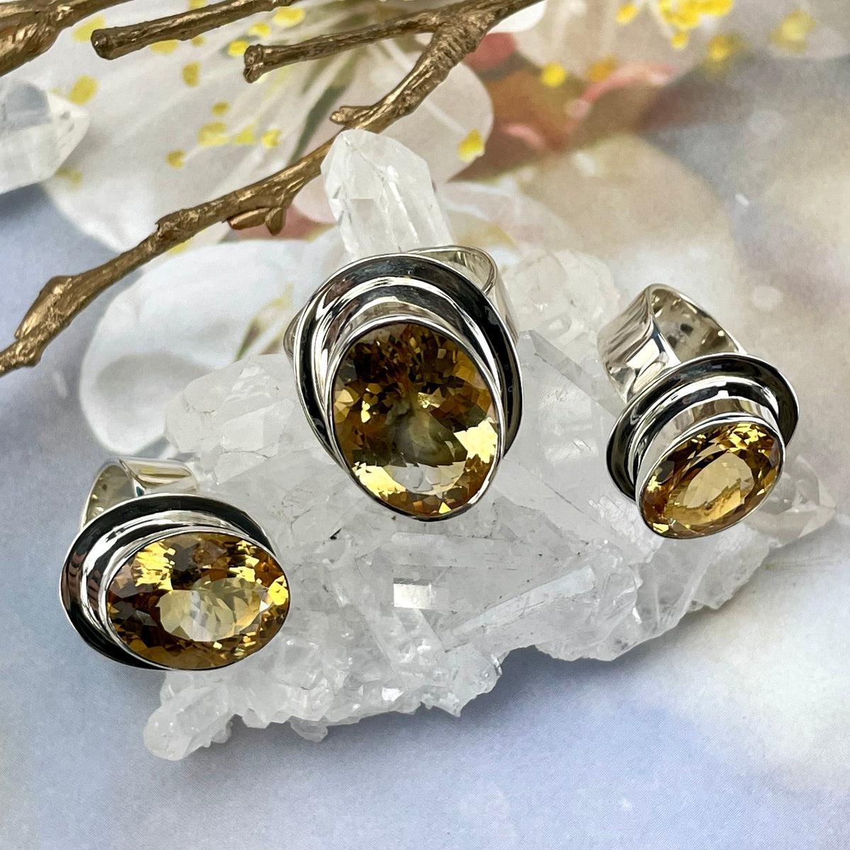 Oval Cut Citrine Ring