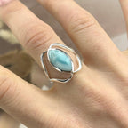 Larimar Marquise Cabochon Ring