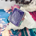 Charoite Feature Ring