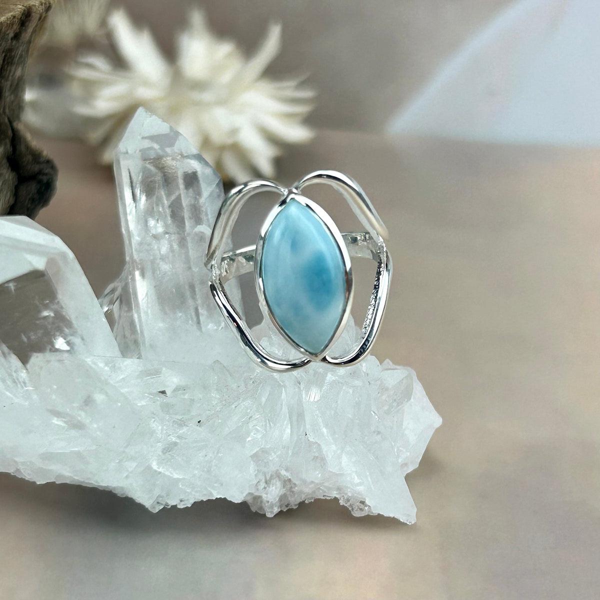 Larimar Sterling Silver Ring