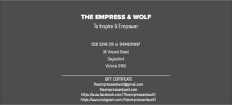 The Empress & Wolf Gift Voucher