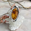 Oval Genuine Amber Ring