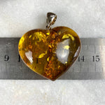 Heart Shaped Amber Pendant