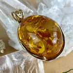 Large Oval Amber Pendant