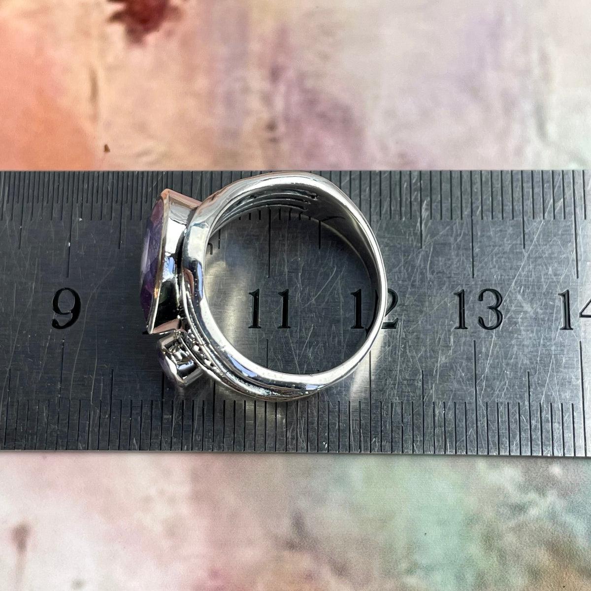 Amethyst Two Stone Ring