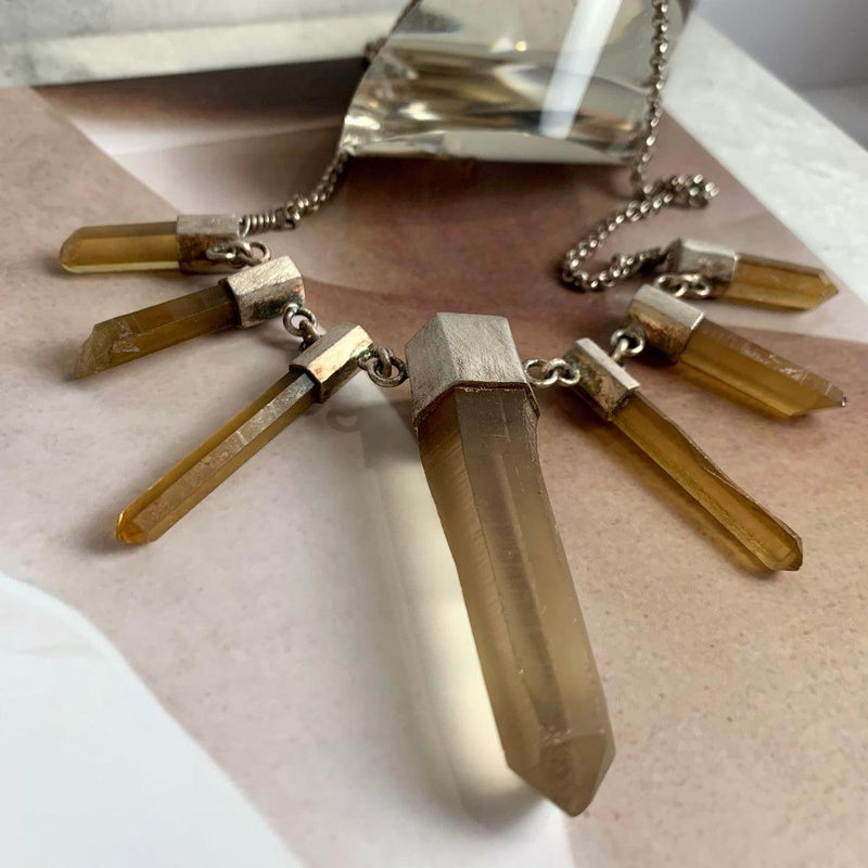 Raw Crystal Point Necklace