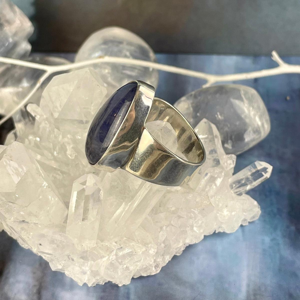 Thick Band Tanzanite Ring