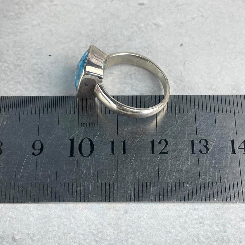 Rectangle Shaped Topaz Ring